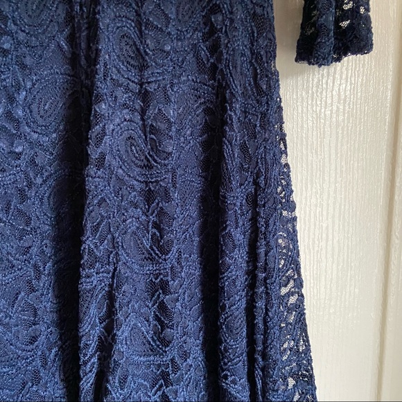 suzy shier navy blue lace dress - Picture 4 of 6